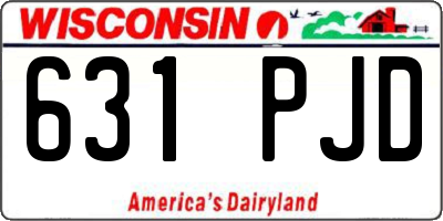 WI license plate 631PJD