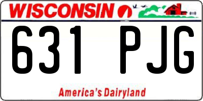 WI license plate 631PJG