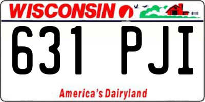 WI license plate 631PJI