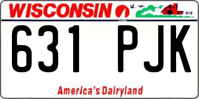 WI license plate 631PJK
