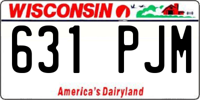WI license plate 631PJM