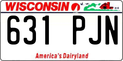 WI license plate 631PJN