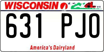 WI license plate 631PJO