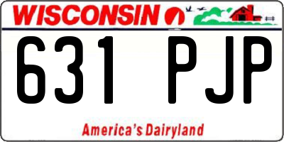 WI license plate 631PJP