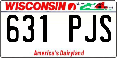 WI license plate 631PJS