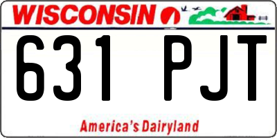 WI license plate 631PJT