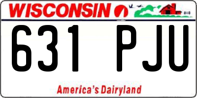 WI license plate 631PJU