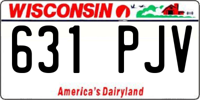WI license plate 631PJV
