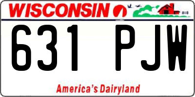 WI license plate 631PJW
