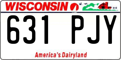 WI license plate 631PJY