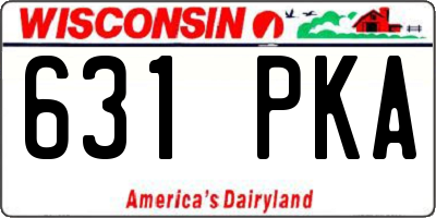 WI license plate 631PKA
