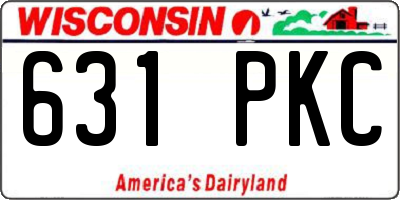 WI license plate 631PKC