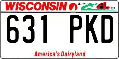WI license plate 631PKD
