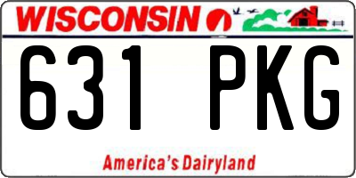 WI license plate 631PKG