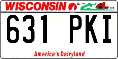 WI license plate 631PKI