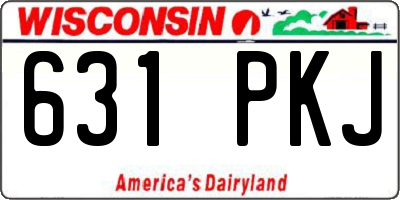WI license plate 631PKJ