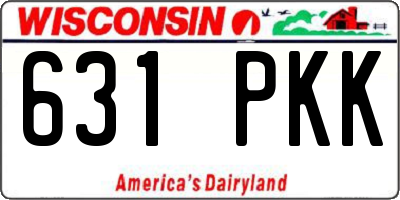 WI license plate 631PKK