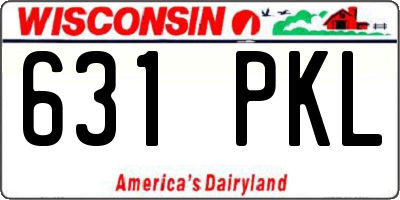 WI license plate 631PKL