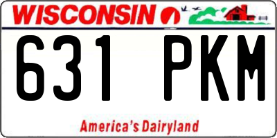 WI license plate 631PKM