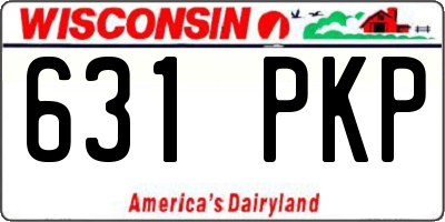 WI license plate 631PKP