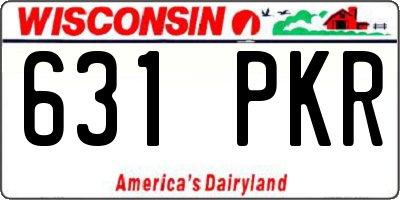 WI license plate 631PKR