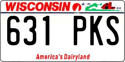 WI license plate 631PKS