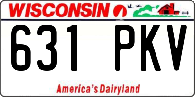 WI license plate 631PKV