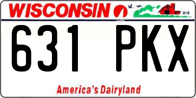WI license plate 631PKX