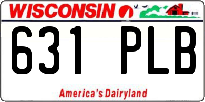 WI license plate 631PLB