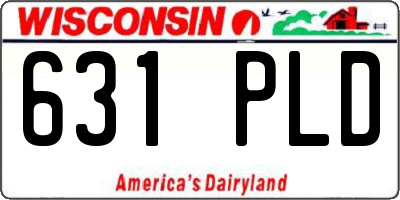 WI license plate 631PLD