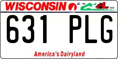 WI license plate 631PLG