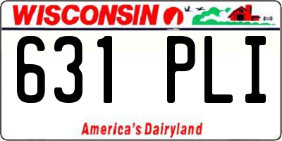 WI license plate 631PLI