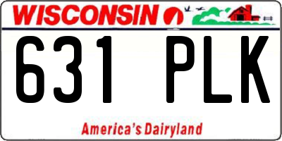 WI license plate 631PLK