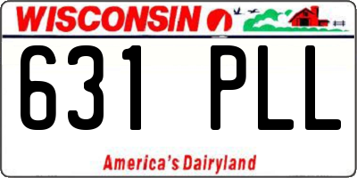 WI license plate 631PLL