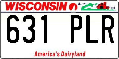 WI license plate 631PLR