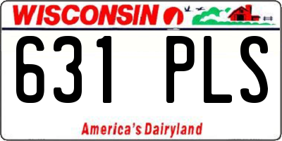 WI license plate 631PLS