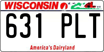 WI license plate 631PLT