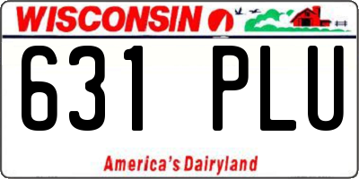 WI license plate 631PLU