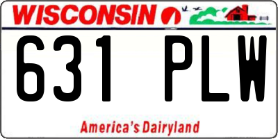 WI license plate 631PLW