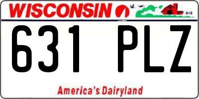WI license plate 631PLZ