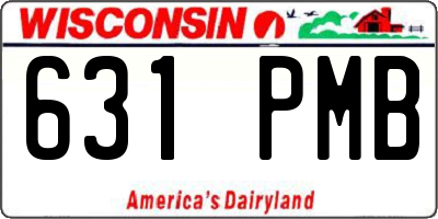 WI license plate 631PMB