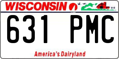 WI license plate 631PMC