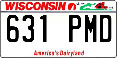 WI license plate 631PMD