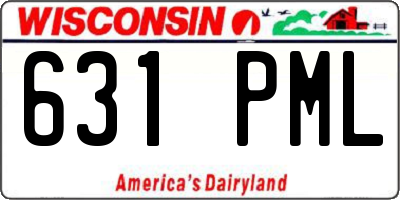WI license plate 631PML