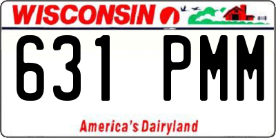WI license plate 631PMM