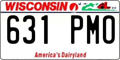 WI license plate 631PMO