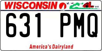WI license plate 631PMQ