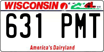 WI license plate 631PMT