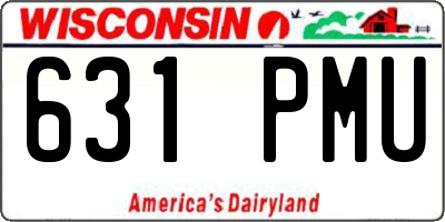 WI license plate 631PMU