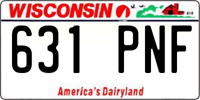 WI license plate 631PNF